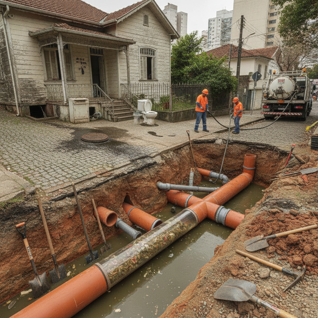 Sinais de Entupimento em Tubulação de Esgoto em São Paulo