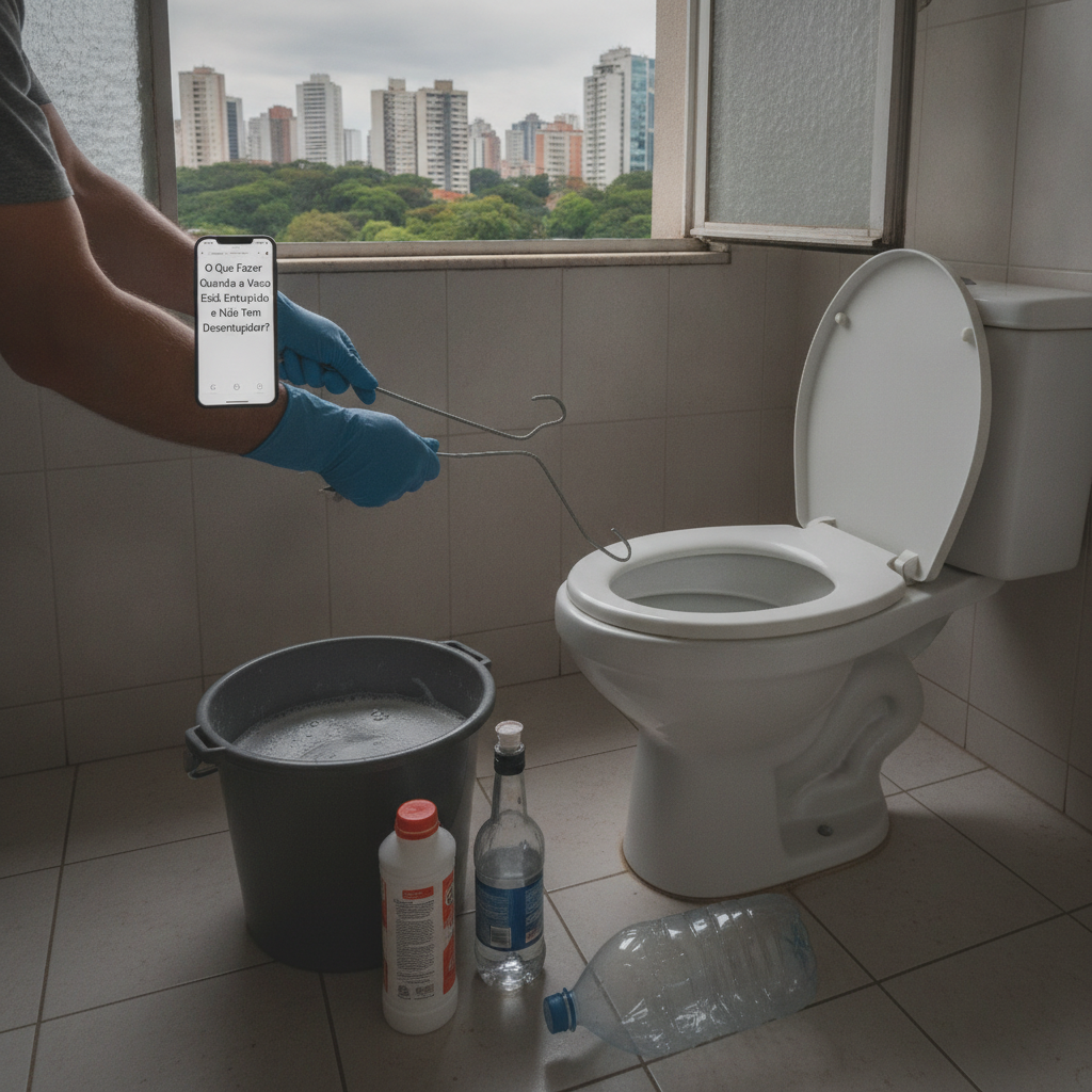 Como Desentupir Vaso Sanitário Sem Desentupidor em SP